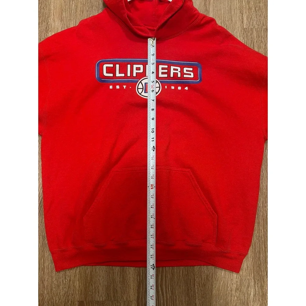 NBA LA‎ Clippers Red Pullover Hoodie Mens XL Est 1984 Graphic Sweatshirt
